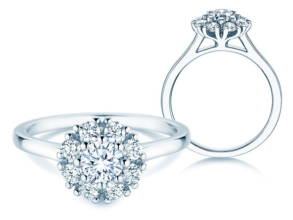 Verlobungsring Bloom in Platin
