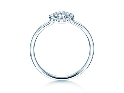 Verlobungsring Flower in Platin