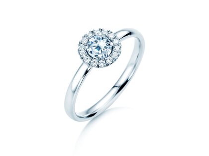 Verlobungsring Flower in Platin