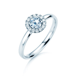 Verlobungsring Flower in Platin