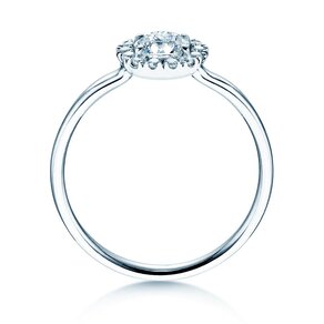 Verlobungsring Flower in 18K Weißgold mit Diamanten 0,77ct G/SI