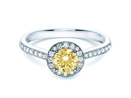 Verlobungsring Halo Intense in 18K Weißgold mit Diamanten 0,78ct