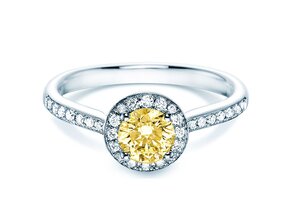 Verlobungsring Halo Intense in 18K Weißgold mit Diamanten 0,78ct