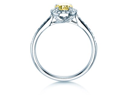 Verlobungsring Halo Intense in 18K Weißgold mit Diamanten 0,78ct