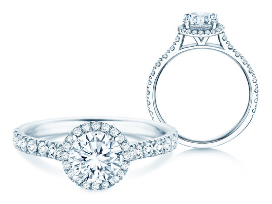 Verlobungsring Pure Infinity in 18K Weißgold mit Diamanten 0,65ct G/SI