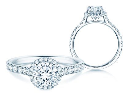 Verlobungsring Pure Infinity in 18K Weißgold mit Labordiamanten 0,65ct E/VS