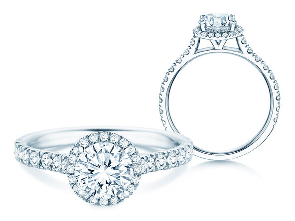 Verlobungsring Pure Infinity in 18K Weißgold mit Labordiamanten 0,65ct E/VS