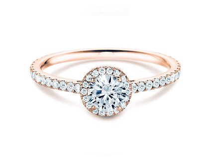 Verlobungsring Pure Infinity in 18K Roségold mit Diamanten 0,90ct G/SI