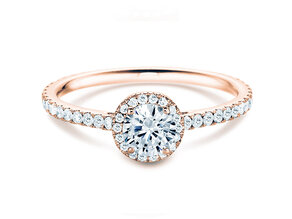 Verlobungsring Pure Infinity in 18K Roségold mit Diamanten 0,90ct G/SI