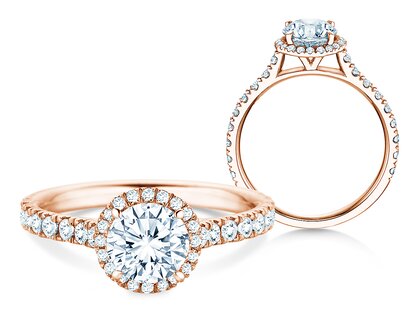 Verlobungsring Pure Infinity in 18K Roségold mit Diamanten 0,90ct G/SI