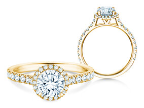 Verlobungsring Pure Infinity in 9K Gelbgold mit Diamanten 0,65ct G/SI