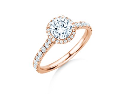 Verlobungsring Pure Infinity in 18K Roségold mit Diamanten 0,90ct G/SI
