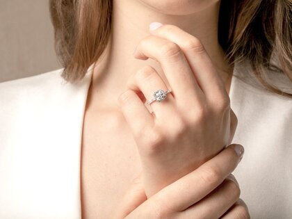 Verlobungsring Pure Life in 14K Weißgold mit Diamanten 0,61ct G/VS