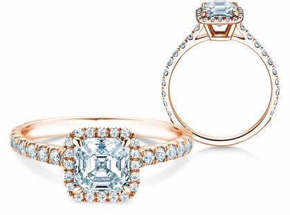 Verlobungsring Pure Life in 9K Roségold mit Labordiamanten 0,88ct