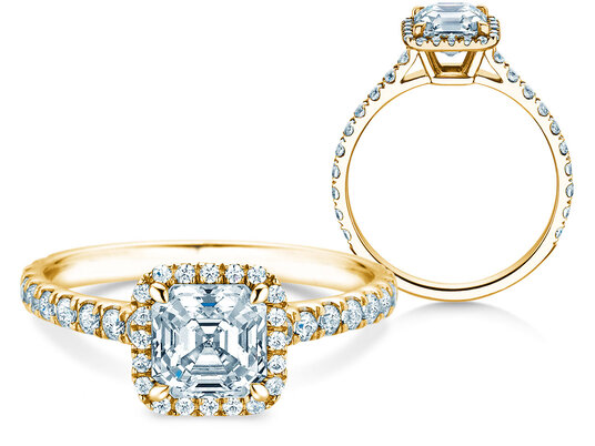 Verlobungsring Pure Life in 14K Gelbgold mit Labordiamanten 0,61ct E/VS