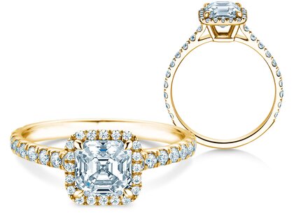 Verlobungsring Pure Life in 9K Gelbgold mit Labordiamanten 0,88ct E/VS