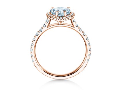 Verlobungsring Pure Love in 14K Roségold mit Diamanten 0,65ct G/SI