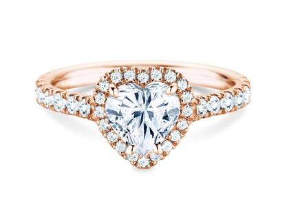 Verlobungsring Pure Love in 14K Roségold mit Diamanten 0,65ct G/SI