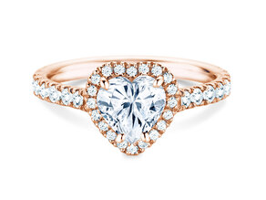 Verlobungsring Pure Love in 14K Roségold mit Diamanten 0,65ct G/SI