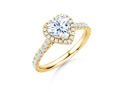 Verlobungsring Pure Love in 9K Gelbgold mit Labordiamanten 0,65ct E/VS
