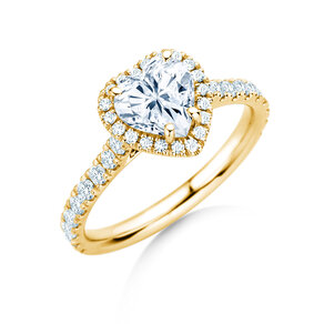 Verlobungsring Pure Love in 9K Gelbgold mit Labordiamanten 0,65ct E/VS