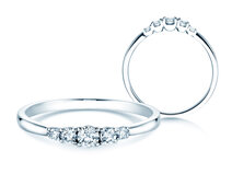 Verlobungsring 5 Diamonds in Platin 950/- mit Diamanten 0,25ct G/SI