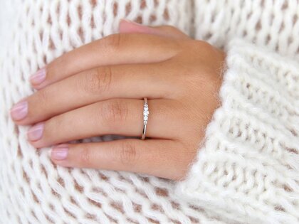 Verlobungsring 5 Diamonds in Platin