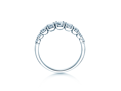 Verlobungsring 9 Diamonds in 9K Weißgold mit Diamanten 1,00ct G/SI
