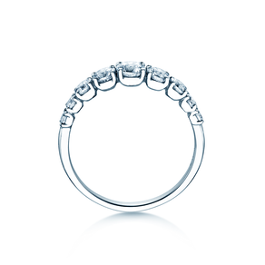Verlobungsring 9 Diamonds in 9K Weißgold mit Diamanten 1,00ct G/SI