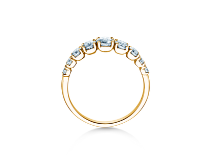 Verlobungsring 9 Diamonds in 9K Gelbgold mit Diamanten 1,00ct G/SI