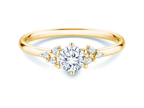 Verlobungsring Blossom in 14K Gelbgold mit Diamanten 0,58ct G/SI