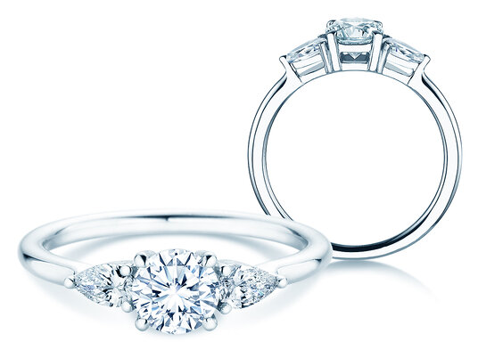 Verlobungsring Allure in 14K Weißgold mit Diamanten 0,41ct G/SI