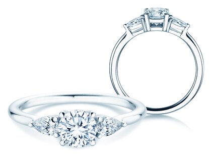 Verlobungsring Allure in 14K Weißgold mit Diamanten 0,41ct G/SI