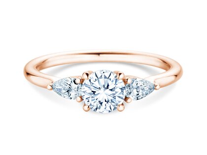 Verlobungsring Allure in 14K Roségold mit Diamanten 0,41ct G/SI