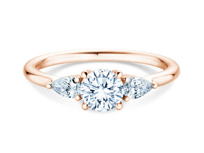 Verlobungsring Allure in 14K Roségold mit Diamanten 0,41ct G/SI