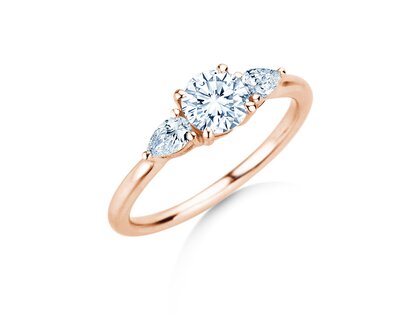 Verlobungsring Allure in 14K Roségold mit Diamanten 0,41ct G/SI