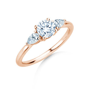 Verlobungsring Allure in 14K Roségold mit Diamanten 0,41ct G/SI