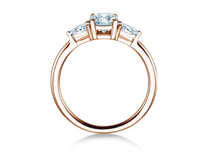 Verlobungsring Allure in 14K Roségold mit Diamanten 0,41ct G/SI