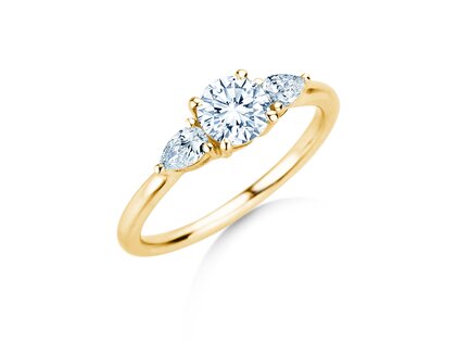 Verlobungsring Allure in 9K Gelbgold mit Labordiamanten 0,41ct E/VS