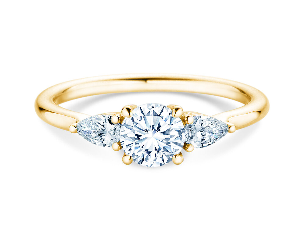 Verlobungsring Allure in 18K Gelbgold mit Labordiamanten 1,07ct E/VS