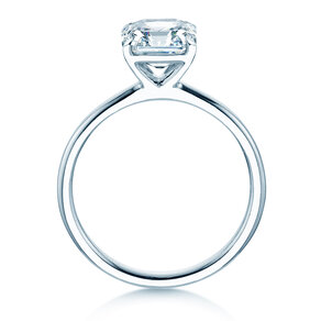 Verlobungsring Asscher Cut in 9K Weißgold mit Labordiamant 0,15ct E/VS