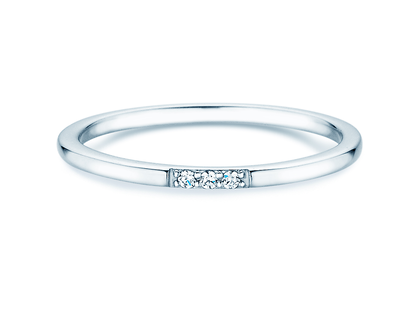 Verlobungsring Unity in 14K Weißgold mit Diamanten 0,02ct G/SI