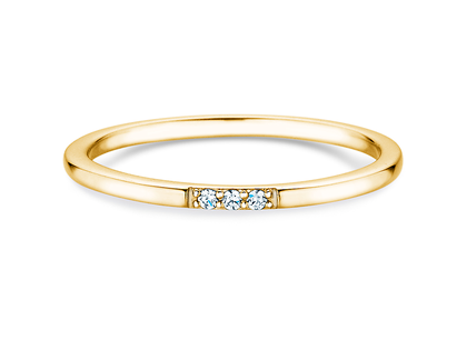 Verlobungsring Unity in 14K Gelbgold mit Diamanten 0,02ct G/SI