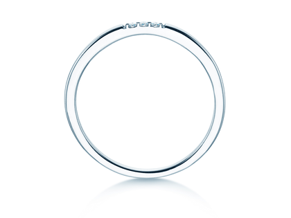 Verlobungsring Unity in 14K Weißgold mit Diamanten 0,02ct G/SI