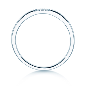 Verlobungsring Unity in 14K Weißgold mit Diamanten 0,02ct G/SI