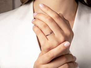 Verlobungsring Unity in 14K Weißgold mit Diamanten 0,02ct G/SI