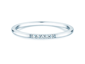 Verlobungsring Unity in 18K Weißgold mit Diamanten 0,04ct G/SI