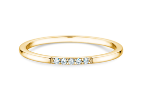 Verlobungsring Unity in 18K Gelbgold mit Diamanten 0,04ct G/SI