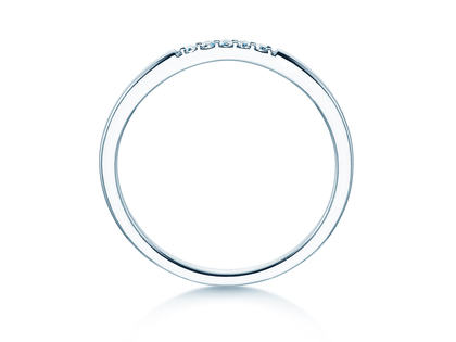 Verlobungsring Unity in 18K Weißgold mit Diamanten 0,04ct G/SI