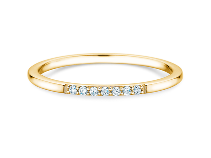 Verlobungsring Unity in 14K Gelbgold mit Diamanten 0,05ct G/SI
